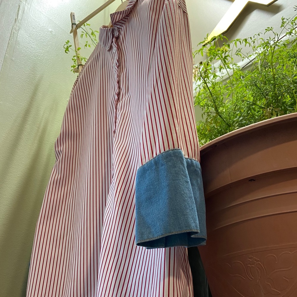 NASTY GAL STRIPED BUTTON DOWN